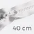 Reißverschluss teilbar 40cm Weiß B3