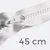 Reißverschluss teilbar 45 cm Weiß B3