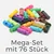 1-Loch Kunststoff Kordelstopper Set 76 Stück