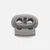 Kordelstopper Kunststoff 2-Loch, Mausgrau B24