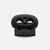 Kordelstopper Kunststoff 2-Loch, Schwarz B5