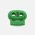 Kordelstopper Kunststoff 2-Loch, Grasgrün D052