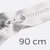 Reißverschluss teilbar 90cm Weiß B3