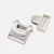 Steckschließe 25mm Silber
