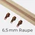 Kupfer Reißverschluss metallisiert 6,5mm Beige D371 1m lang