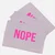 Webetikett "Nope", XL, 60x80 mm, 3 Stück