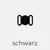 Bikiniverschluss 16mm - schwarz