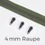 Reißverschluss Gunmetal 4mm Army D170