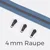 Reißverschluss Gunmetal 4mm Blassblau D205