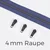 Reißverschluss Gunmetal 4mm Dunkles Flieder D321