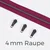 Reißverschluss Gunmetal 4mm Fuchsia D258