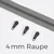 Reißverschluss Gunmetal 4mm Mausgrau B24