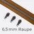 Reißverschluss Gunmetal 6,5mm Goldbraun D857