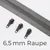 Reißverschluss Gunmetal 6,5mm Mausgrau B24