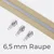 Reißverschluss Metallisiert Silber 6,5mm Beige D371
