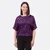 Blusenshirt "Bea" aus Viskose-Satin Leo Schwarz/Lila