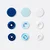 PRYM Love Color Snap Druckknöpfe blau, hellblau und weiss 30 Stück