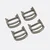 Klappbarer Doppel-D-Ring Metall 25mm, Gunmetal