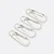 Kordelkarabiner Silber, 4 Stück