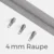 Endlos-Reißverschluss 4mm Raupe Hellgrau D132