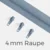 Reißverschluss Endlos Perlonraupe 4mm Zipper Blassblau D205