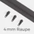 Reißverschluss Endlos Perlonraupe 4mm Zipper Dunkelgrau D306