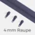Reißverschluss Endlos Perlonraupe 4mm Zipper Dunkles Flieder D321