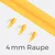 Reißverschluss Endlos Perlonraupe 4mm Zipper Gelb B10