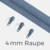 Reißverschluss Endlos Perlonraupe 4mm Zipper Pastellblau D339