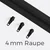 Reißverschluss Endlos Perlonraupe 4mm Zipper Schwarz B5