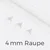 Reißverschluss Endlos Perlonraupe 4mm Zipper Weiß B3
