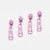 Reverse Zipper für 4mm Raupe Kräftiges Rosa B57