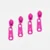 Rückseitenzipper für 4mm Perlonraupe Neonpink PT806 