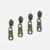 Rückseiten Reverse Zipper 4mm Perlonraupe Army D170