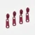 Rückseiten Reverse Zipper 4mm Perlonraupe Bordeaux D520