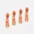 Rückseiten Reverse Zipper 4mm Perlonraupe Orange B40