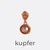 Zipper mit Ring-Anhänger in Kupfer