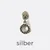 Zipper mit Ring-Anhänger in Silber