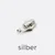 Zipper für Charm in Silber für 6,5 mm Raupe