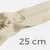 Teilbarer Reißverschluss, 25 cm, in Milchweiß D099