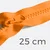 Teilbarer Reißverschluss, 25 cm, in Orange B40