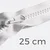 Teilbarer Reißverschluss, 25 cm, in Weiß B3