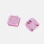 4 Stück Kunststoff-Taschenbodennägel, Vorderseite, in kräftigem Rosa