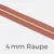 Reißverschluss Metallisiert Gold 4 mm, Meterware,  Altrosa D213