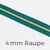 Reißverschluss Meterware Metallisiert Gold 4mm Dunkles Türkis D877