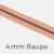 Reißverschluss Meterware Metallisiert Gunmetal 4mm Apricot D114