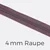 Reißverschluss Meterware Metallisiert Gunmetal 4mm Blasslila D206