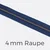 Reißverschluss Meterware Metallisiert Gunmetal 4mm Marine D40