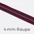 Reißverschluss Meterware Metallisiert Gunmetal 4mm Helle Beere D525