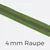 Reißverschluss Meterware Metallisiert Gunmetal 4mm Oliv D887